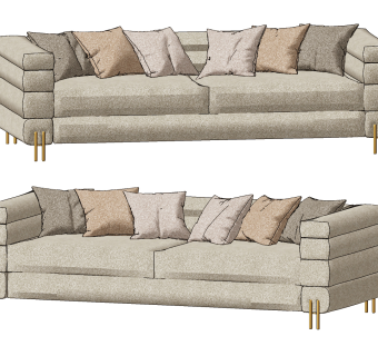 现代沙发su草图模型下载