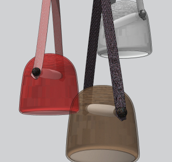 北欧现代吊灯组合,su草图模型下载