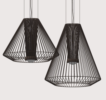 现代金属吊灯su草图模型下载