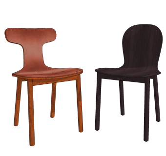 cappellini 现代单椅su草图模型下载