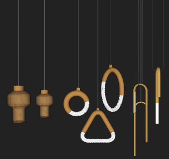 现代轻奢吊顶组合su草图模型下载