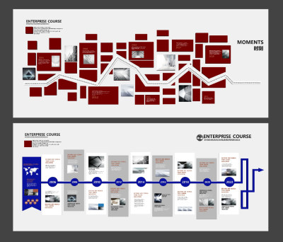 28现代企业文化展厅展板，展墙，背景墙su草图模型下载