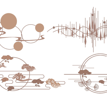 06现代新中式祥云，银杏叶，金属墙饰，挂饰，挂件，墙饰su草图模型下载
