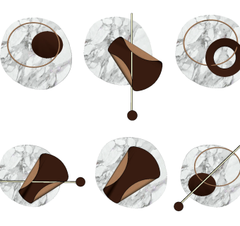 现代轻奢墙饰挂件su草图模型下载