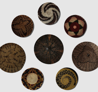 东南民族民宿亚草编民族墙饰挂su草图模型下载