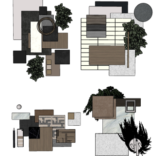 现代墙饰现代轻奢墙饰，挂饰，挂件组合su草图模型下载