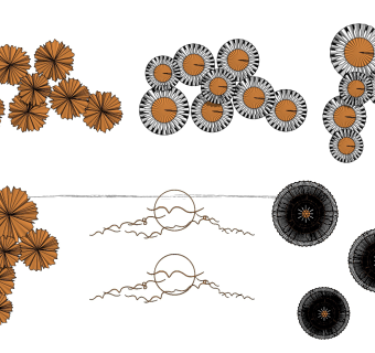 新中式金属荷叶挂饰挂件墙饰墙饰su草图模型下载