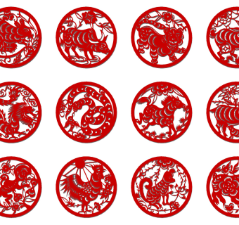 中式十二生肖剪纸，窗花su草图模型下载