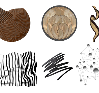 现代金属艺术墙饰挂件，挂饰墙饰su草图模型下载