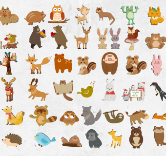 现代儿童卡通动物墙贴、儿童房墙贴su草图模型下载