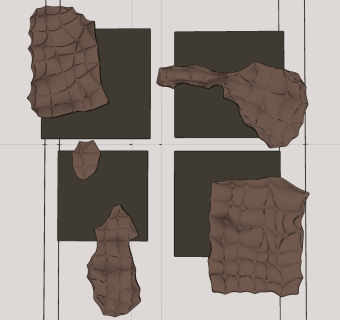 现代墙饰，挂饰立体画，挂件su草图模型下载