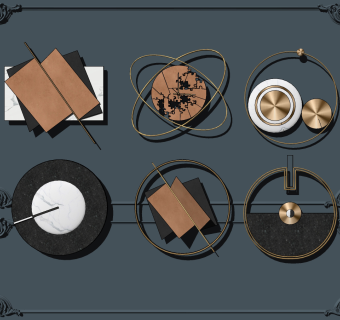 现代轻奢挂饰，挂件，墙饰su草图模型下载