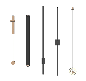 现代新中式条形壁灯su草图模型下载