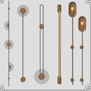 新中式现代壁灯 组合su草图模型下载