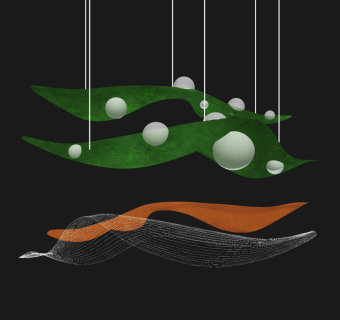 现代创意装饰吊灯su草图模型下载