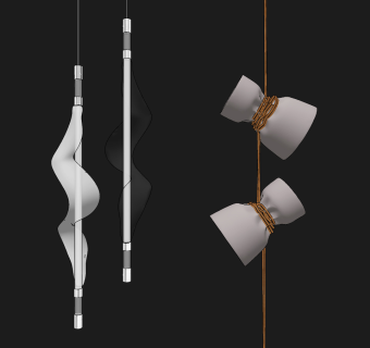 现代创意壁灯su草图模型下载