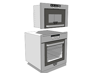 微波炉烤箱su草图模型下载