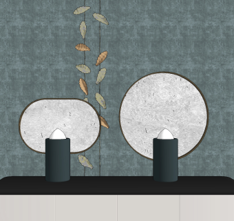 新中式台灯su草图模型下载