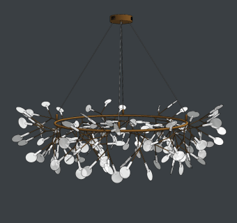 现代吊灯su草图模型下载