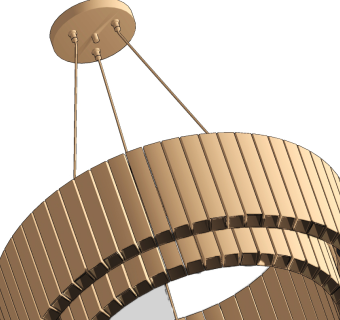 现代轻奢金属吊灯su草图模型下载