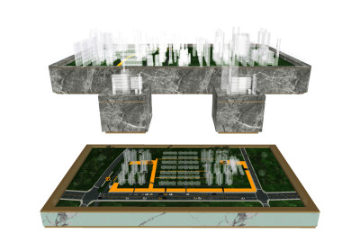 现代沙盘模型,su草图模型下载