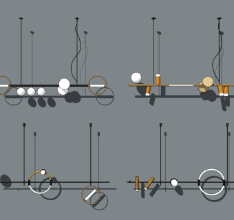 现代轻奢吊灯,su草图模型下载