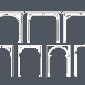欧式垭口,门洞, 套口su草图模型下载