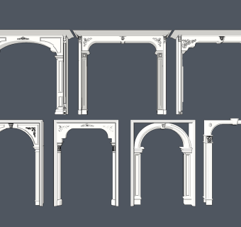 欧式垭口,门洞, 套口su草图模型下载
