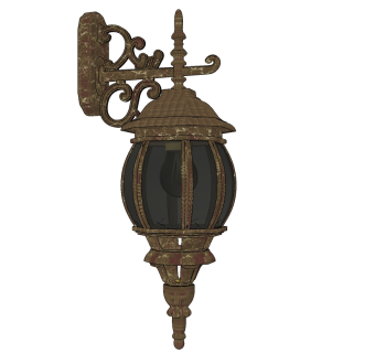 工业风欧式金属壁灯,su草图模型下载