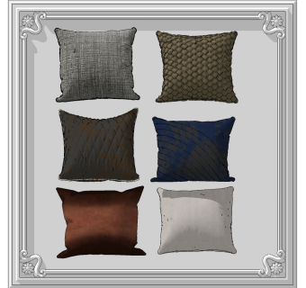 现代抱枕组合su草图模型下载