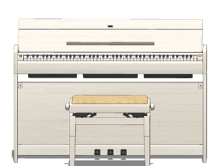 <em>现代钢琴</em>，乐器su草图模型下载