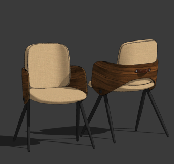 现代椅子,su草图模型下载