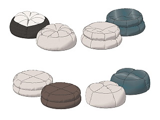 现代沙发垫，<em>懒人沙发</em>su草图模型下载