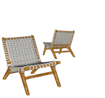 北欧编织单椅,休闲椅,su草图模型下载