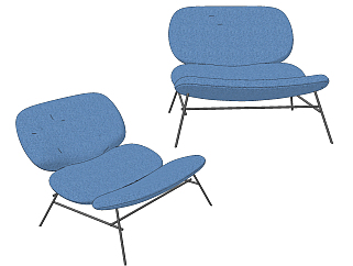<em>意大利</em> tacchini kellyl 现代躺椅,su草图模型下载