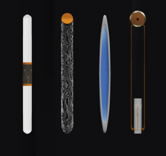 现代壁灯组合su草图模型下载