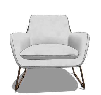 赫尔曼,休闲椅su草图模型下载