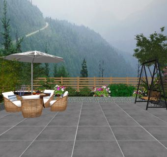 露台.庭院,景观su草图模型下载