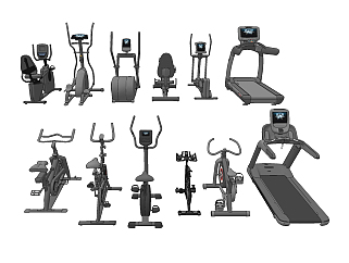 现代<em>健身器材</em>,健身设备su草图模型下载