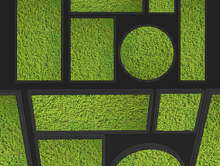 现代<em>苔藓</em>,绿植,植物背景墙su草图模型下载