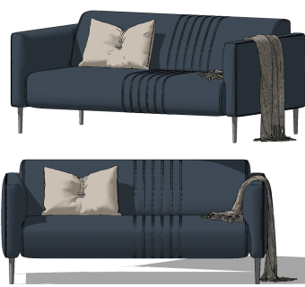 多人沙发,su草图模型下载