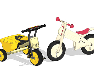 儿童玩具<em>自行车</em>su草图模型下载