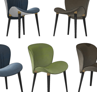 现代单椅,休闲椅su草图模型下载