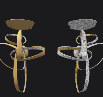 现代金属壁灯,su草图模型下载