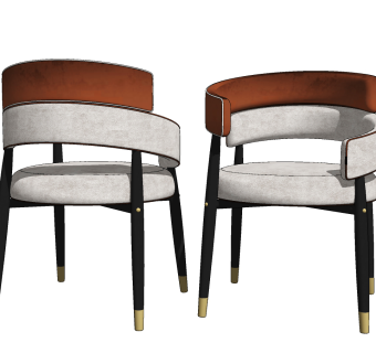 现代单椅,休闲椅,su草图模型下载