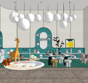 现代儿童娱乐区,su草图模型下载