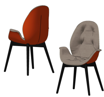 现代休闲单椅,su草图模型下载