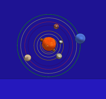 太阳系,墙饰,立体画,su草图模型下载