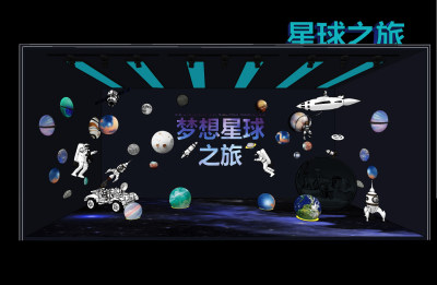 美陈 宇宙 星球,su草图模型下载