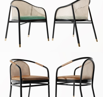 现代单椅组合su草图模型下载